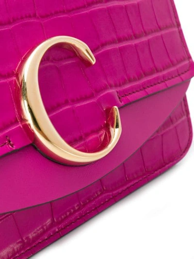 Shop Chloé C Chain Clutch In Pink