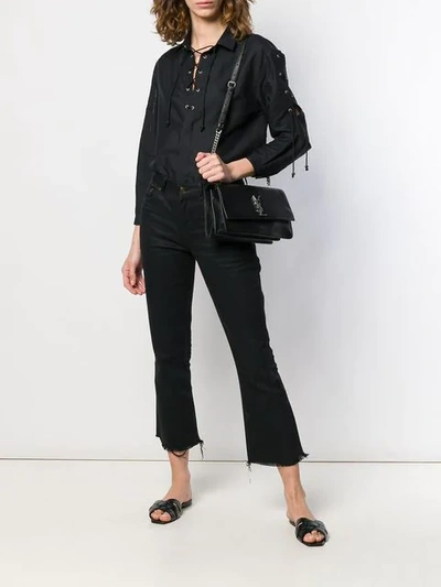 Shop Saint Laurent Kate Shoulder Bag In Black