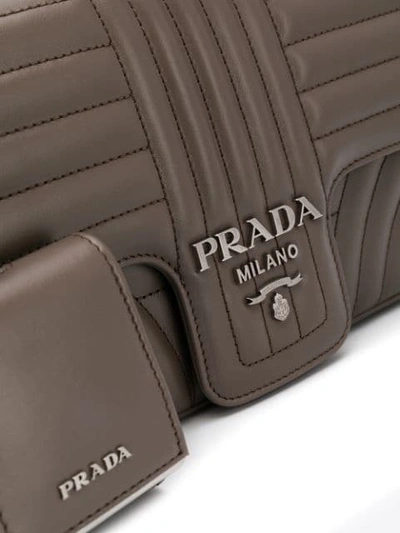 Shop Prada Medium Diagramme Shoulder Bag In F0yon Bambu' 2