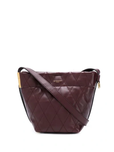 Shop Givenchy Matelassé Leather Bucket Bag In Purple