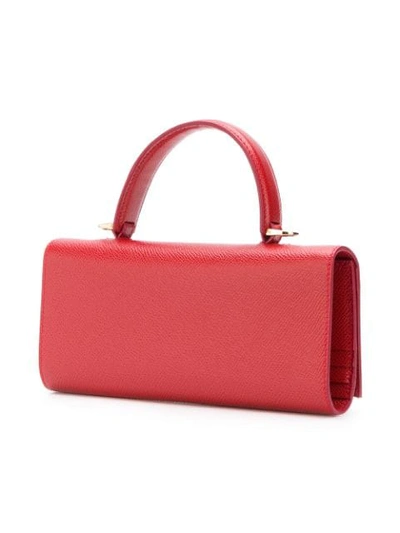 Shop Ferragamo Vara Bow Mini Bag In Red