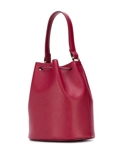 Shop Furla Corona Bucket Bag In Red
