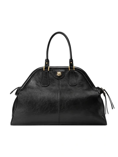 Shop Gucci Re(belle) Large Top Handle Tote In Black
