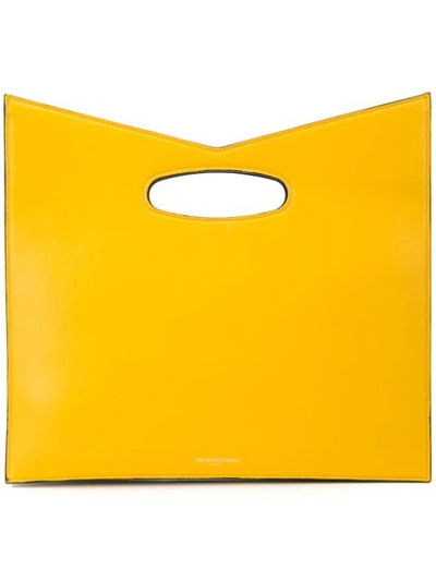 Shop Sara Battaglia Colourblock Structured Tote Bag - Yellow