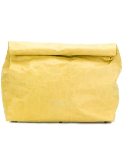 Shop Simon Miller Roll Top Clutch Bag In Yellow