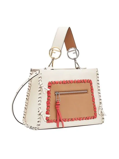 Shop Fendi Runaway Tote In White