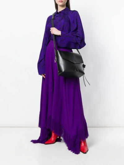 Shop Nina Ricci Flap Shoulder Bag In Black