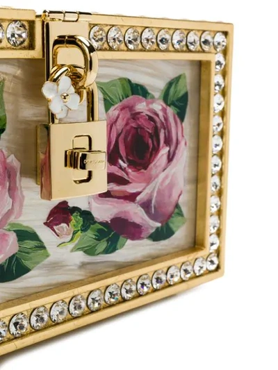 Shop Dolce & Gabbana Dolce Box Clutch In Metallic