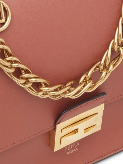 Shop Fendi Kan U Shoulder Bag In Red