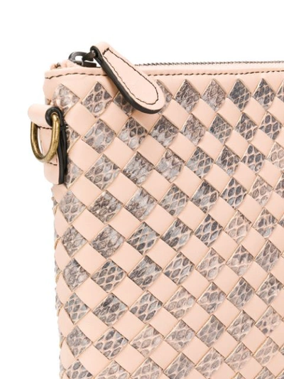 Shop Bottega Veneta Intrecciato Snake Effect Bag - Pink