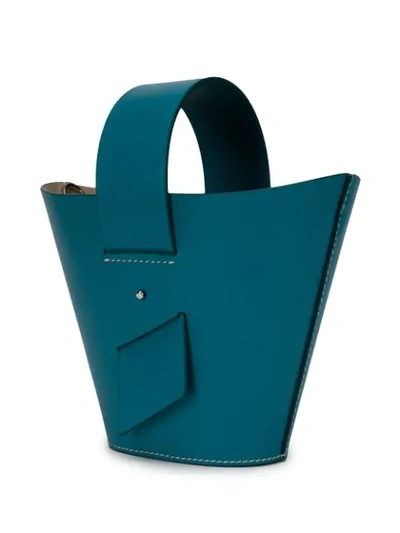Shop Carolina Santo Domingo Amphora Bucket Bag In Blue