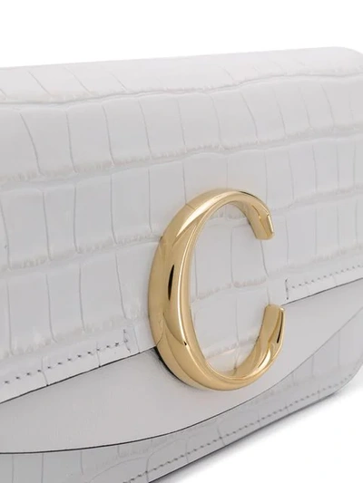 Shop Chloé C Chain Clutch In White