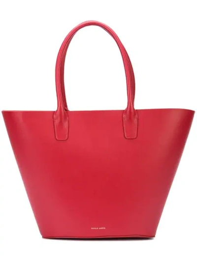 Shop Mansur Gavriel Triangle Tote Bag - Red