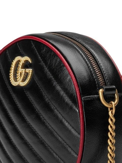 Shop Gucci Gg Marmont Shoulder Bag In Black