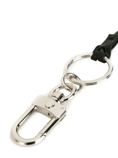 Shop Moncler Speech Bubble Keyring In Black