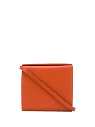 Shop Aesther Ekme Square Clutch Bag In Orange