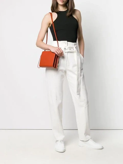 Shop Aesther Ekme Square Clutch Bag In Orange