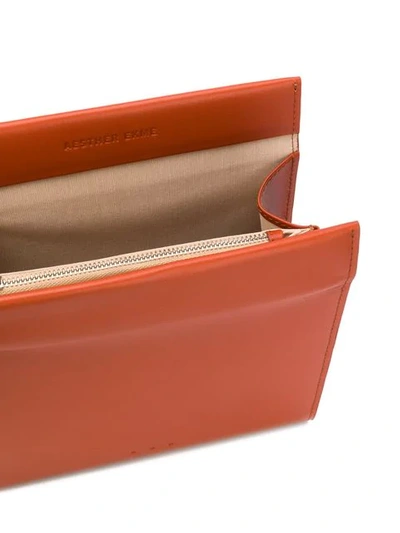 Shop Aesther Ekme Square Clutch Bag In Orange