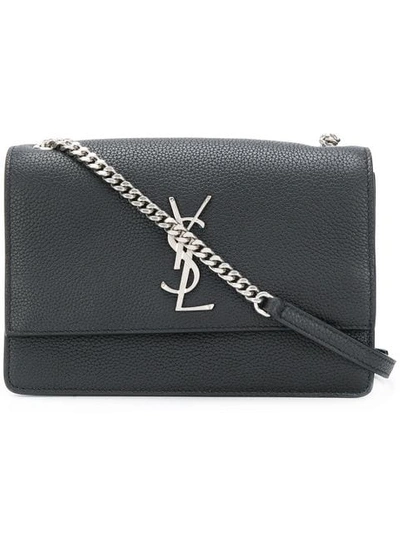 Shop Saint Laurent Monogram Kate Shoulder Bag In Black