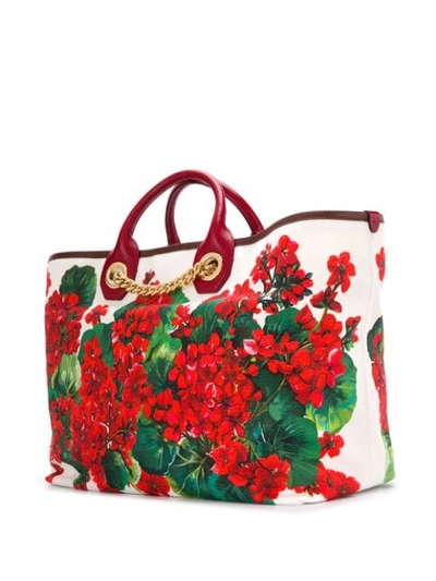 Shop Dolce & Gabbana Large Capri Tote Bag In White