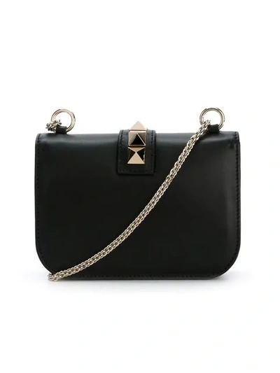 Shop Valentino Glam Lock Shoulder Bag In Black