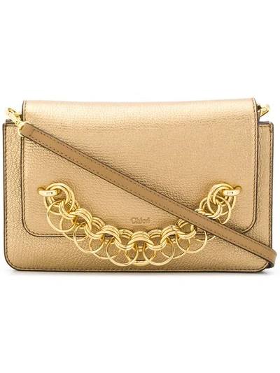 Shop Chloé Bijou Shoulder Bag In Gold