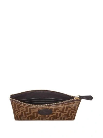 Shop Fendi Small Ffreedom Envelope Clutch In Brown