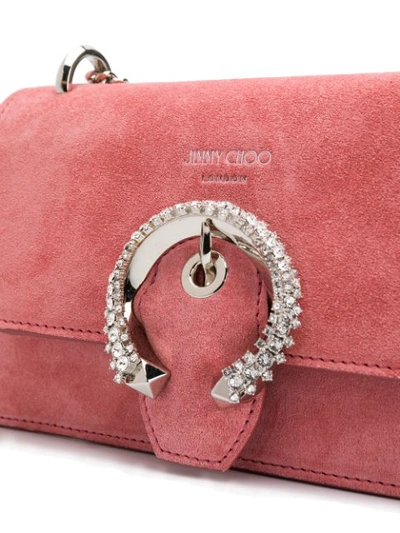 Shop Jimmy Choo Paris Crossbody Bag In Pink