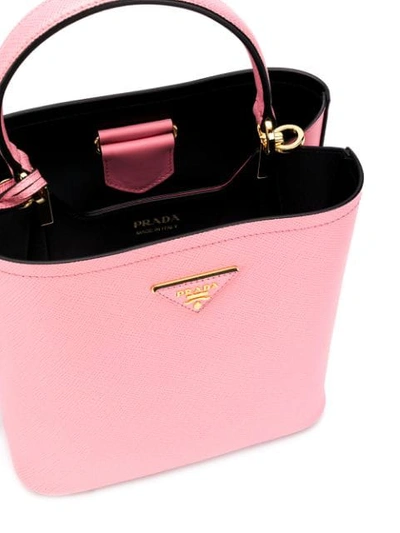 Shop Prada Panier Medium Bag - Pink