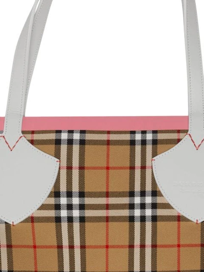 Shop Burberry The Giant Reversible Tote In Vintage Check In Multicolour