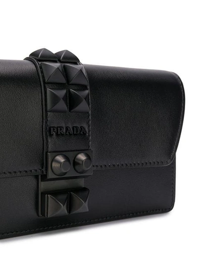 Shop Prada Elektra Clutch Bag In Black