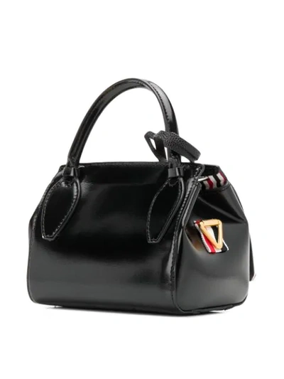 Shop Thom Browne 3-strap Calfskin Mini Bag In Black