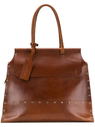Shop A.f.vandevorst Top Handle Tote Bag In Brown
