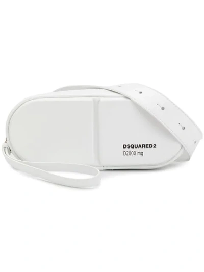 Shop Dsquared2 Logo Print Belt Bag In White