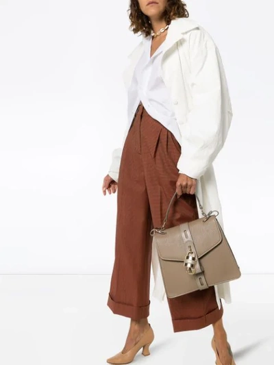 Shop Chloé Medium Aby Day Shoulder Bag In Neutrals