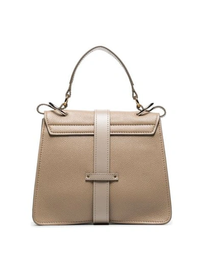 CHLOÉ GREY ABY SMALL LEATHER SHOULDER BAG - 106 - GREY