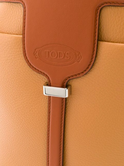 TOD'S 拉链水桶包 - 棕色