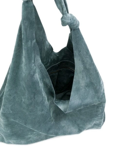 Shop The Row Suede Hobo Shopper In Blue