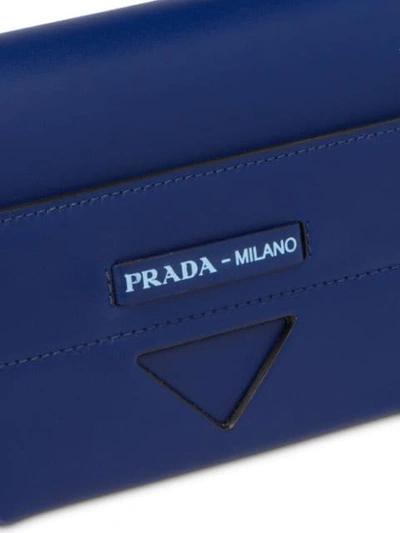 Shop Prada Manuelle Shoulder Bag In Blue