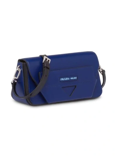 Shop Prada Manuelle Shoulder Bag In Blue