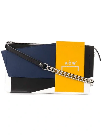 Shop A-cold-wall* Colour Block Deconstructed Crossbody Bag - Blue