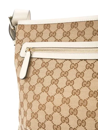 Pre-owned Gucci Gg Pattern Shoulder Bag In Brown