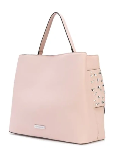 Shop Christian Siriano Embellished Bow Tote Bag In Pink