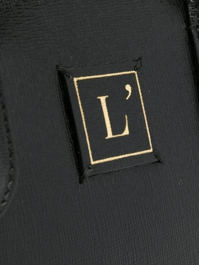 Shop L'autre Chose Small Logo Patch Tote Bag In Black