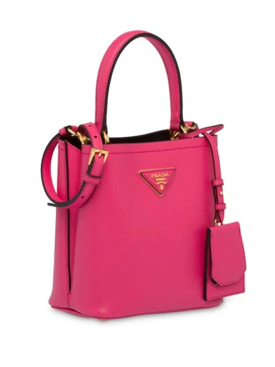 Shop Prada Panier Double Bucket Bag In Pink