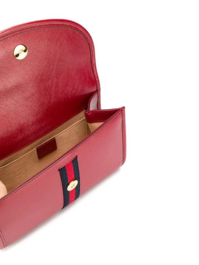 Shop Gucci Rajah Motif Shoulder Bag In Red
