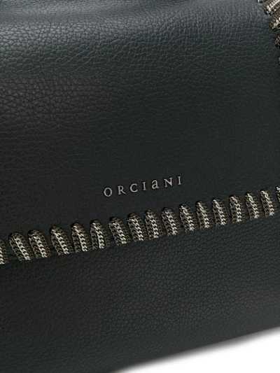 Shop Orciani Chain Trim Tote In Black