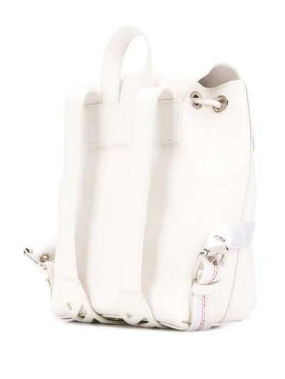 Shop Off-white Diagonal Stripe Backpack In White