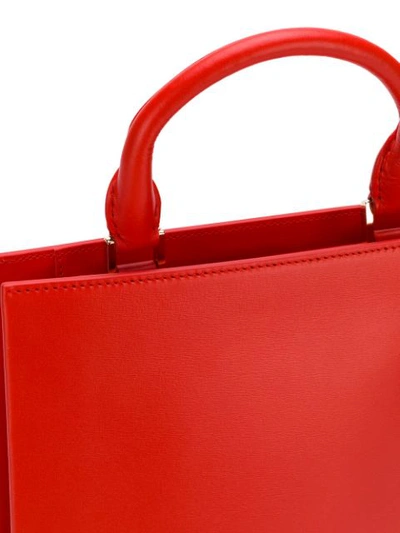 Shop Jil Sander Geometric Shoulder Bag - Red