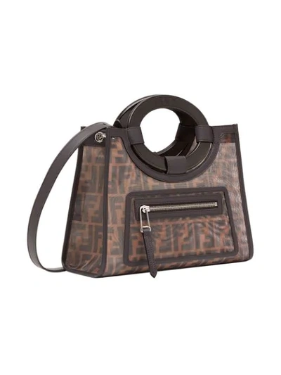 Shop Fendi Small Runaway Shopper Tote In Brown